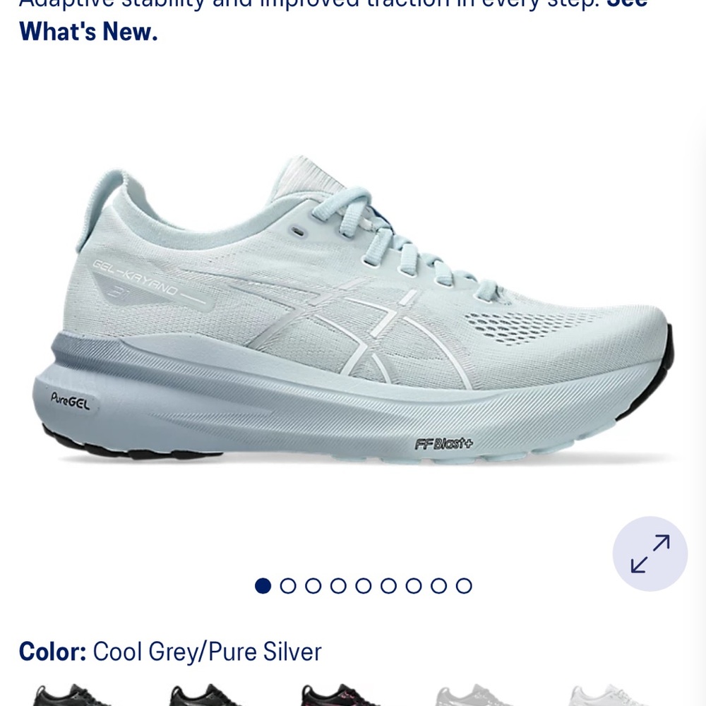 ASICS Gel Kayano 31 
Women's Running Shoes - Cool Grey and Silver